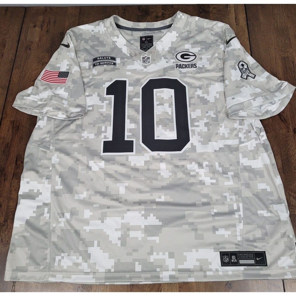 Green Bay Packers Jordan Love #10 Nike 2024 Salute To Service Jersey Men's XXL
